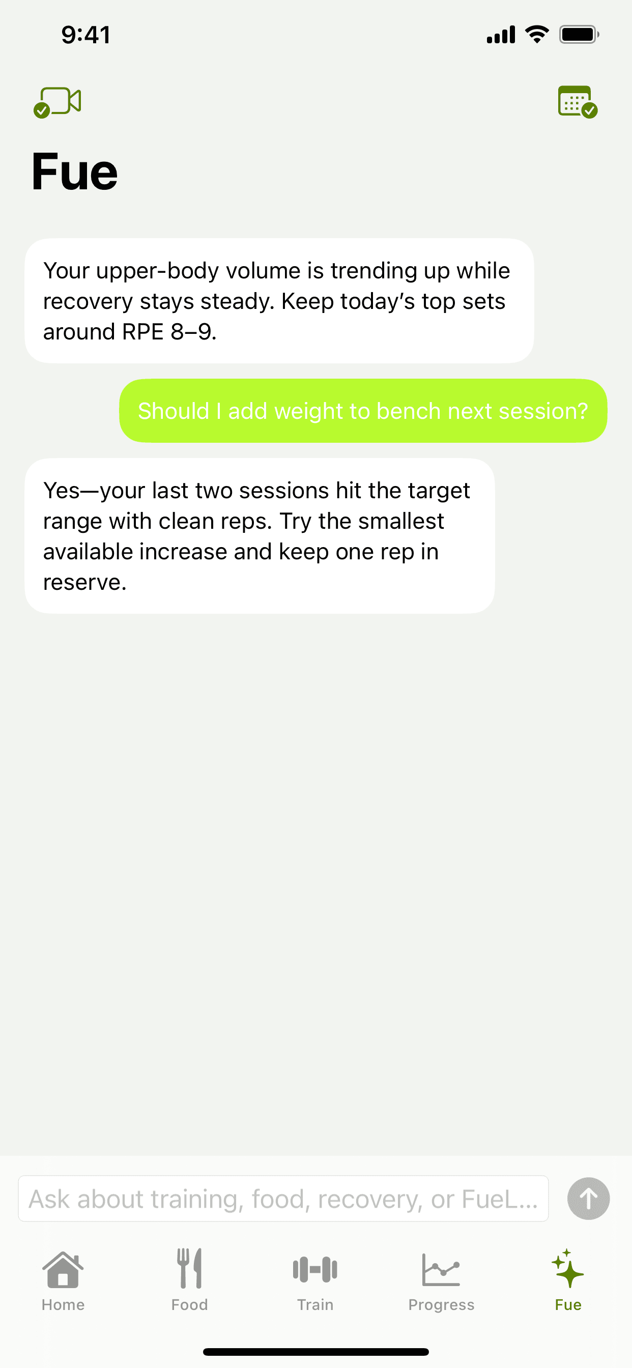 FueLift AI coach